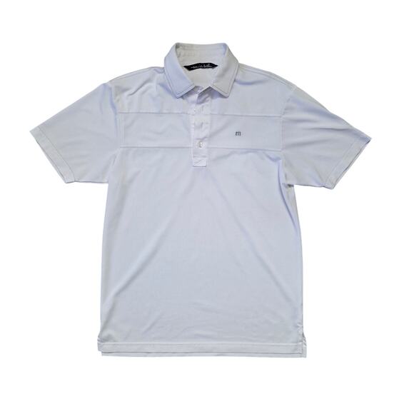 TravisMathew Short Sleeve Polo Shirt Men’s Small White Performance Golf Tee - Picture 1 of 8
